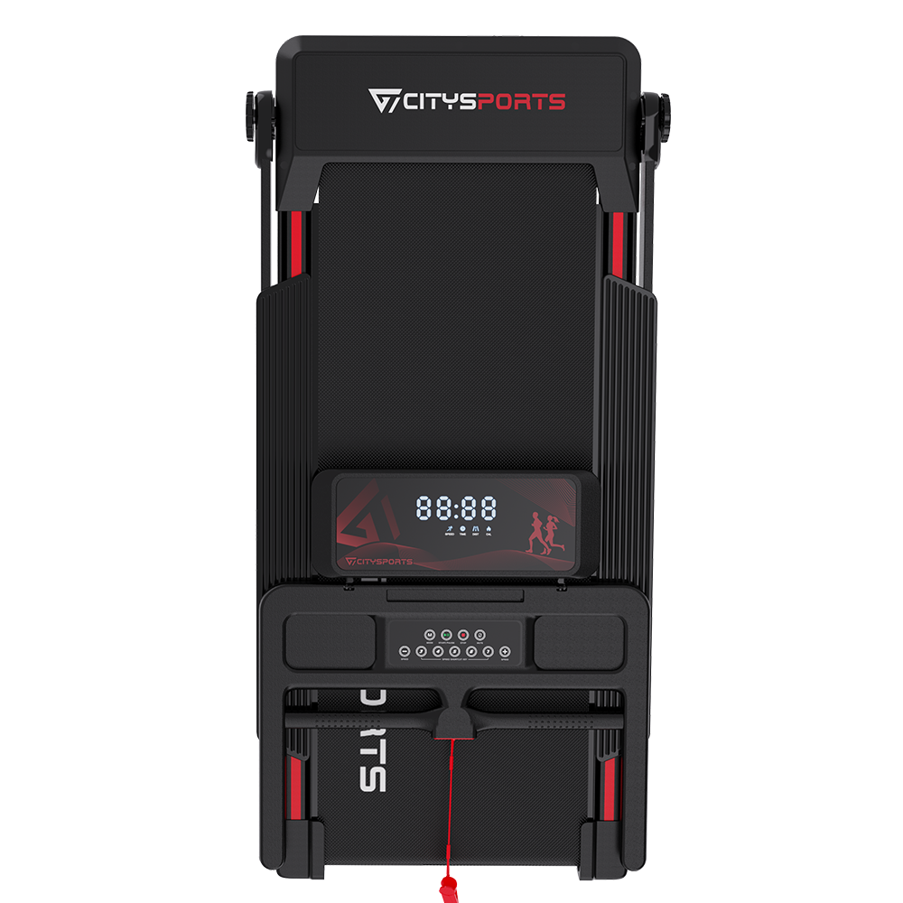 CITYSPORTS HG2-8 Treadmill with Bosch Motor 1400W, 1–8 km/h, 7.7% | Foldable, Black