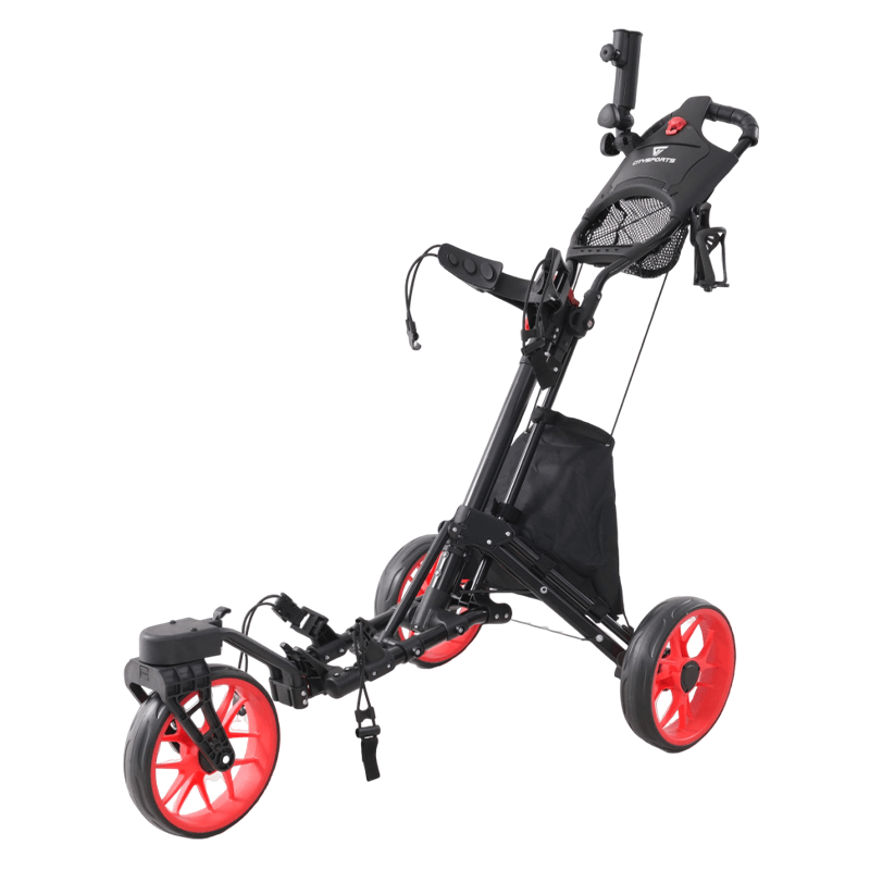CITYSPORTS BC3 3-Wheel Golf Trolley – 360° Swivel Wheels, Lightweight Aluminum, Quick Fold